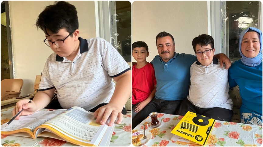 LGS sınavı birincilerinden Mehmet İlvan "stres"ten uzak kalarak başarıya uzandı