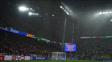 EURO 2024 Round of 16 match between Germany, Denmark resumes after suspension due to rain