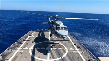 Turkish Frigate TCG Gemlik conducts drills off Libya coast