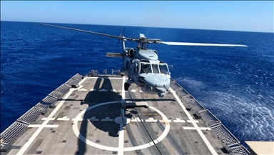 Фрегат ВМС Турции TCG Gemlik проводит учения у берегов Ливии