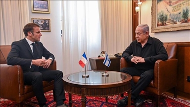 French president, Israeli premier discuss tensions on Israeli-Lebanese border