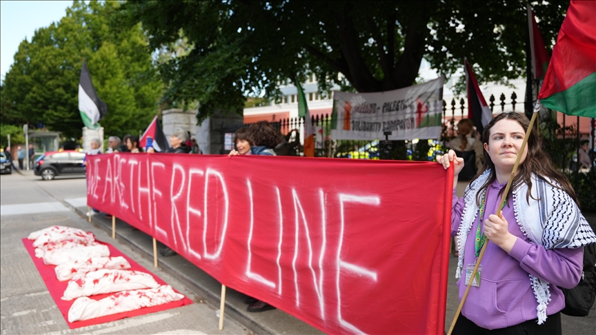 Protests in Dublin condemn US support for Israel’s actions in Gaza