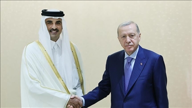 دیدار اردوغان و امیر قطر در آستانه