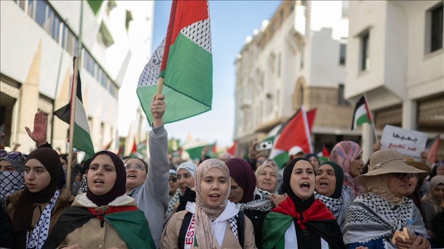 هيئة مغربية: نظمنا 103مظاهرات في 40 مدينة دعما للشعب الفلسطيني