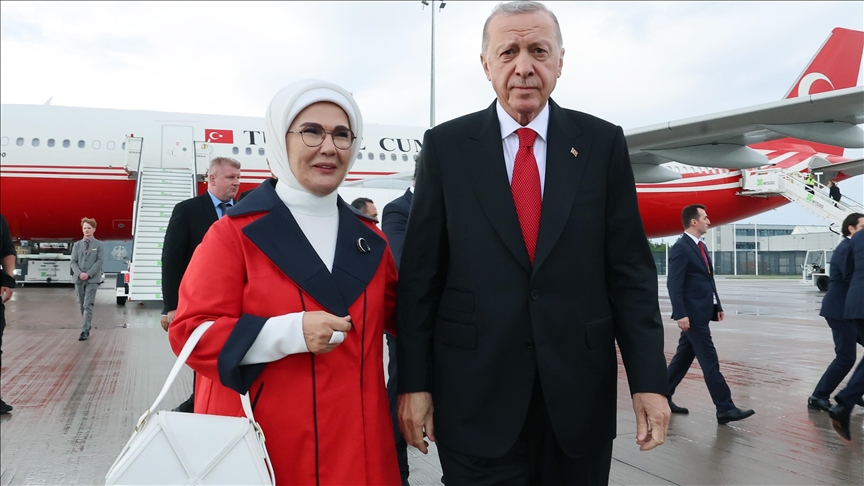 Turkish president arrives in Berlin to watch Türkiye vs. Netherlands EURO 2024 quarterfinal