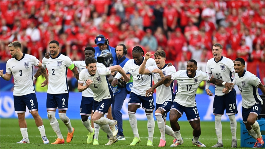 England beat Switzerland 5-3 on penalties to reach EURO 2024 semifinals