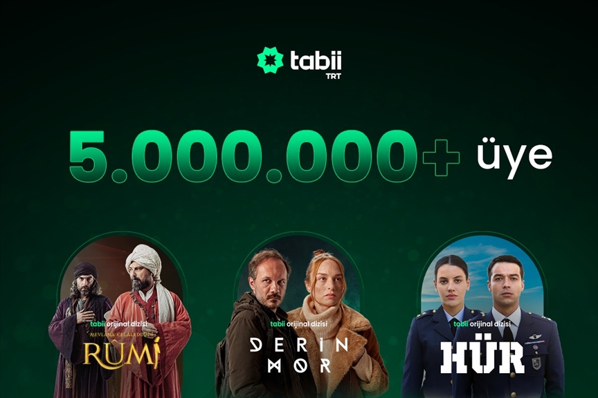 TRT'nin dijital platformu tabii 1 yılda 5 milyon aboneyi aştı