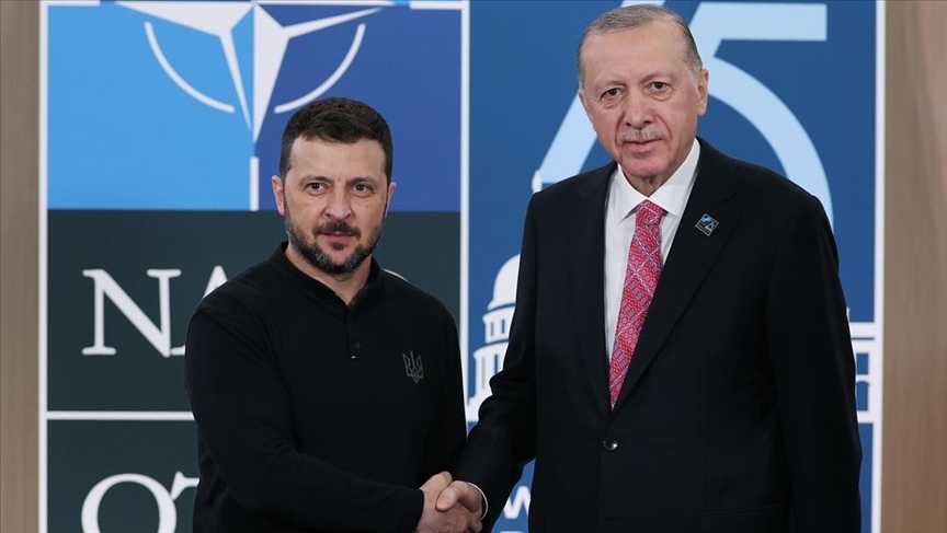 Erdogan et Zelensky s'entretiennent en marge du sommet de l'OTAN à Washington  