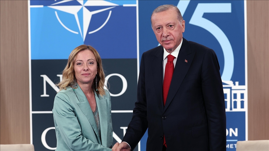 Cumhurbaşkanı Erdoğan, İtalya Başbakanı Meloni ile bir araya geldi 