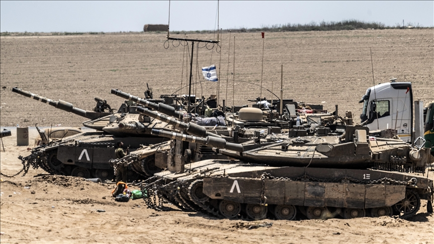 Israeli military vehicles in Gaza operation