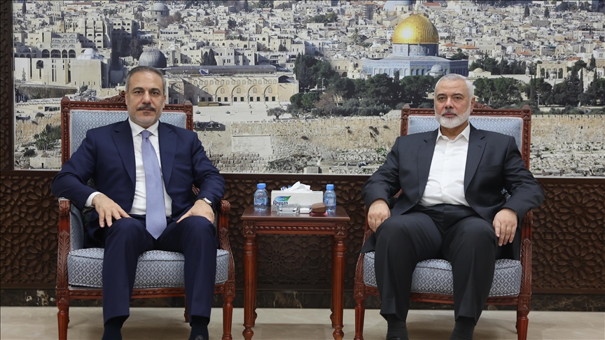 Turkish foreign minister, Hamas chief discuss Gaza humanitarian crisis, cease-fire talks