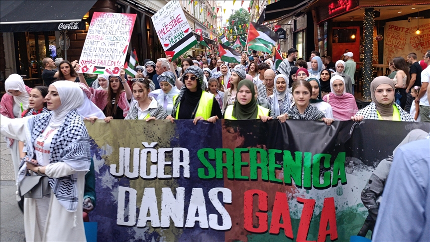 U Sarajevu održan skup podrške Palestini: "Jučer Srebrenica, danas Gaza"