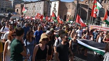 روما.. مؤيدون لفلسطين يطالبون الحكومة بإنهاء اتفاقياتها مع إسرائيل