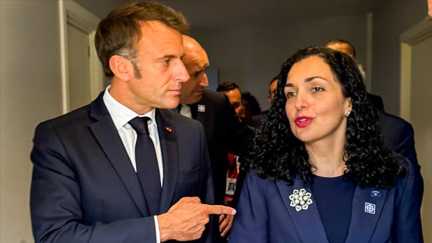 Presidentja Osmani takon homologun francez, Emmanuel Macron