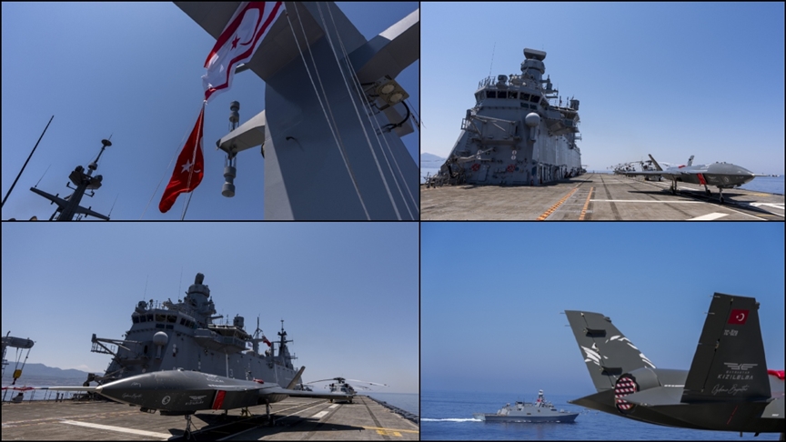 TCG Anadolu KKTC'de 50 gemiyle gerçekleştirilecek geçit törenine hazır