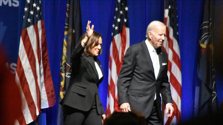Harris lauds Biden's 'unmatched' legacy as path to nomination opens up