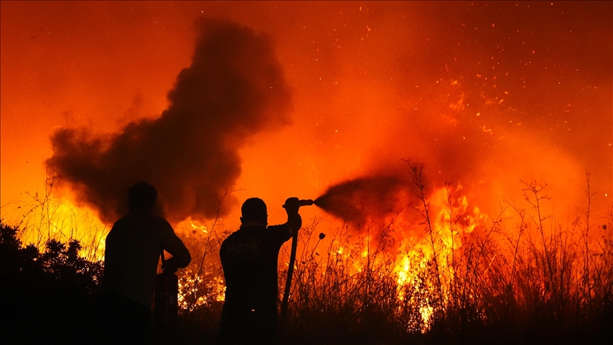 Firefighters battle devastating wildfires across Europe