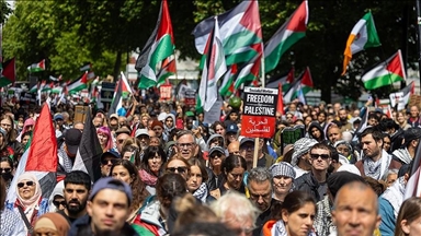 Группа сторонников Палестины заблокировала вход в здание МИД Великобритании