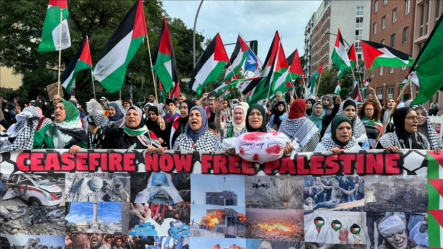 برلين.. مسيرة داعمة لفلسطين تندد بهجمات إسرائيل على قطاع غزة