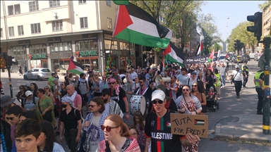 ستوكهولم.. مظاهرة داعمة لفلسطين أمام مقر السفارة الأمريكية