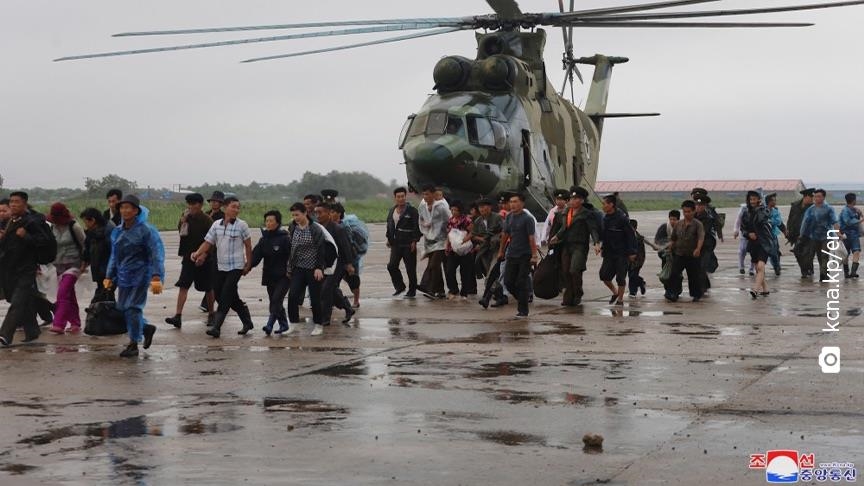 North Korean leader inspects evacuation of 5,000 residents amid floods