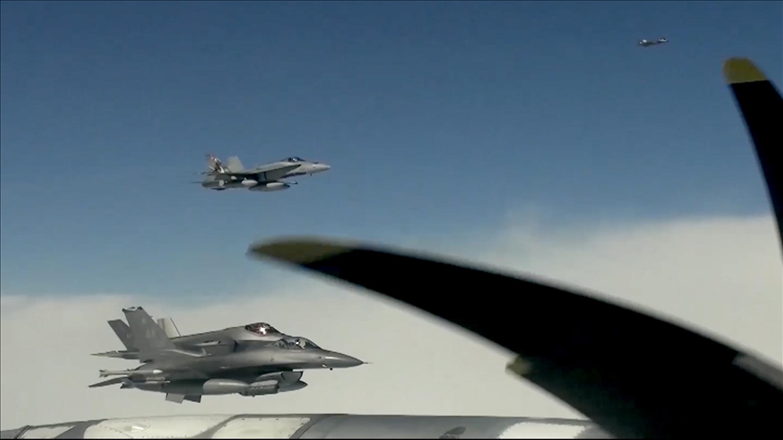 2 Russian strategic bombers carry out training flight over Sea of Japan
