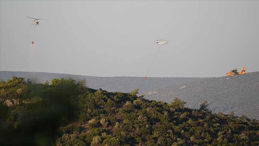İzmir'in Urla ilçesinde çıkan orman yangını kontrol altına alındı