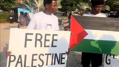 ‘Solidarity with Palestine’: Tanzanian divers draw attention to war on Gaza