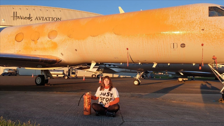 Environmental activists arrested after departure gate protest at UK airport