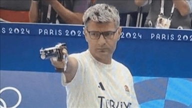 Turkish shooter's picture hitting silver medal with minimal gear at Olympics attracts global netizens