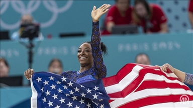 US gymnast Simone Biles becomes oldest all-around champion since 1952