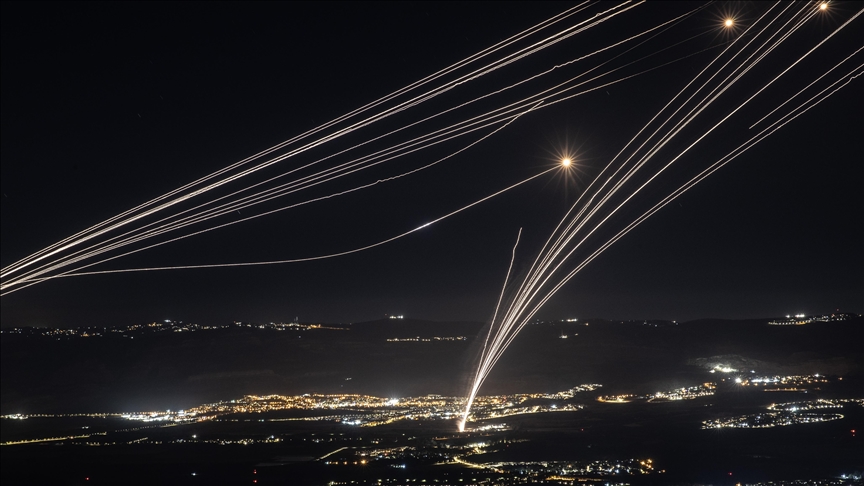 Rocket barrage launched from southern Lebanon toward northern Israel