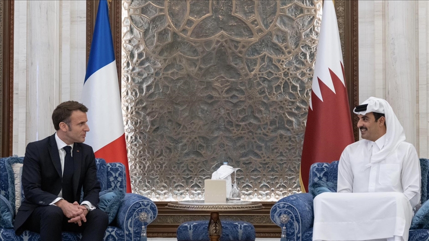 Qatari, French leaders discuss bilateral relations, Gaza war