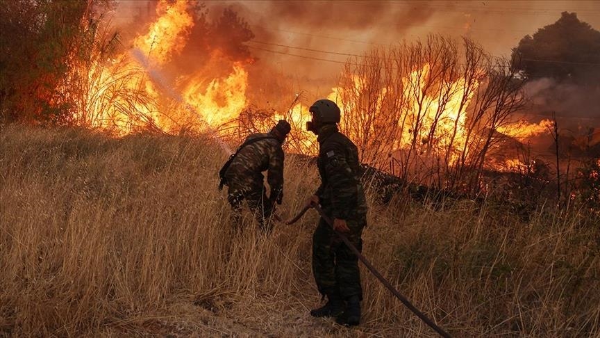 При природном пожаре в Греции погиб один человек