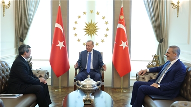 Turkish President Erdogan receives Turkmenistan's top diplomat for talks