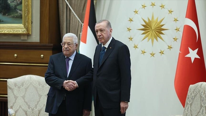 Arrivé du président de la Palestine, Mahmoud Abbas, à Ankara 