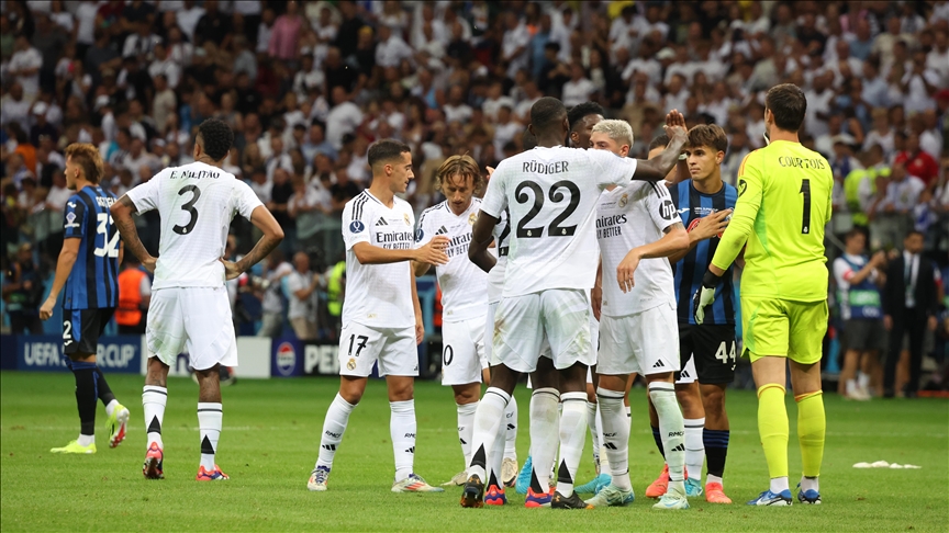 Actual Madrid win 2024 UEFA Tremendous Cup after beating Atalanta 2-0