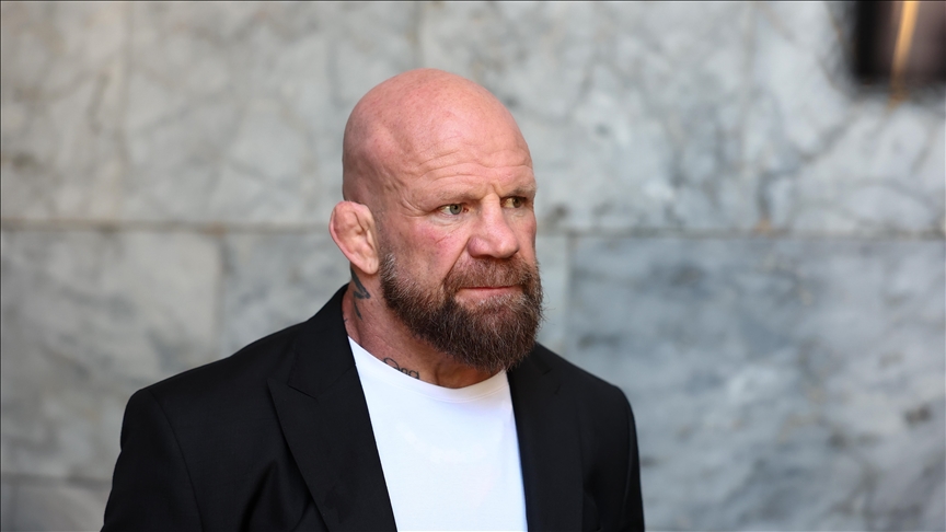 Former combat sports champion Jeff Monson performs first Friday prayer in Turkish parliament