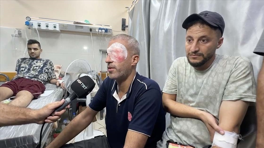 İsrail'in Han Yunus'a düzenlediği saldırıda TRT kameramanı yaralandı