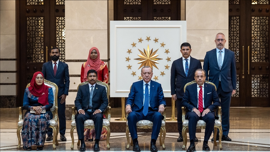 Turkish President Erdogan receives credentials from new ambassadors