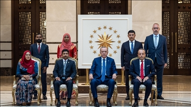 Turkish President Erdogan receives credentials from new ambassadors