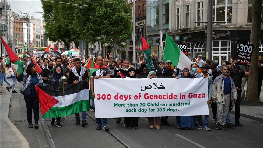 Irish folks stage pro-Palestine rally in Dublin to protest Israel’s ongoing brutal assaults on Gaza