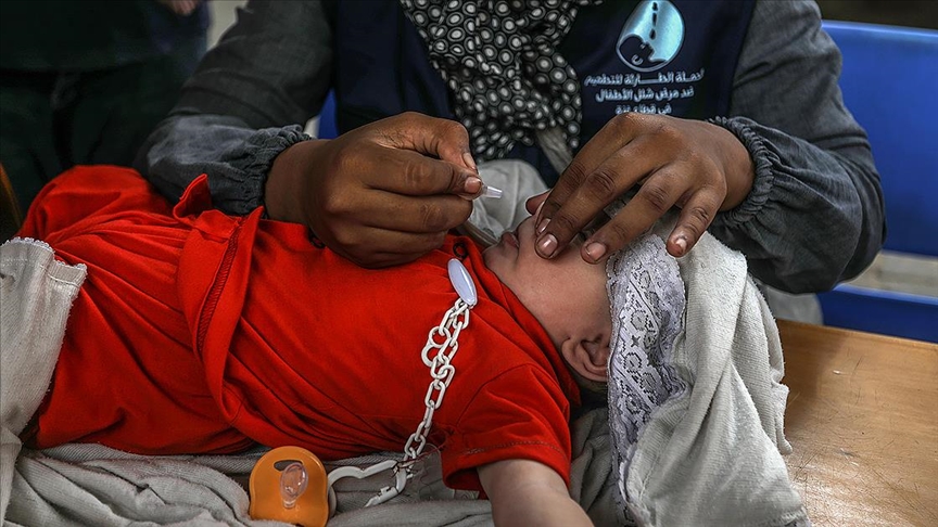 DSÖ, Gazze Şeridi'nde çocuk felci aşısı olan çocuk sayısının 161 bini aştığını duyurdu