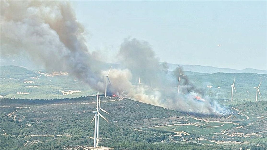 İzmir'in Urla ilçesinde çıkan orman yangın kontrol altında 