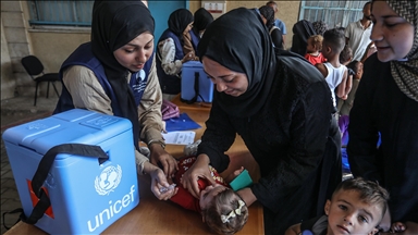 160,000 children vaccinated against polio in southern Gaza: UN agency