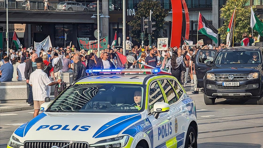 İsveç'te, İsrail'in Gazze Şeridi'ne yönelik saldırıları protesto edildi