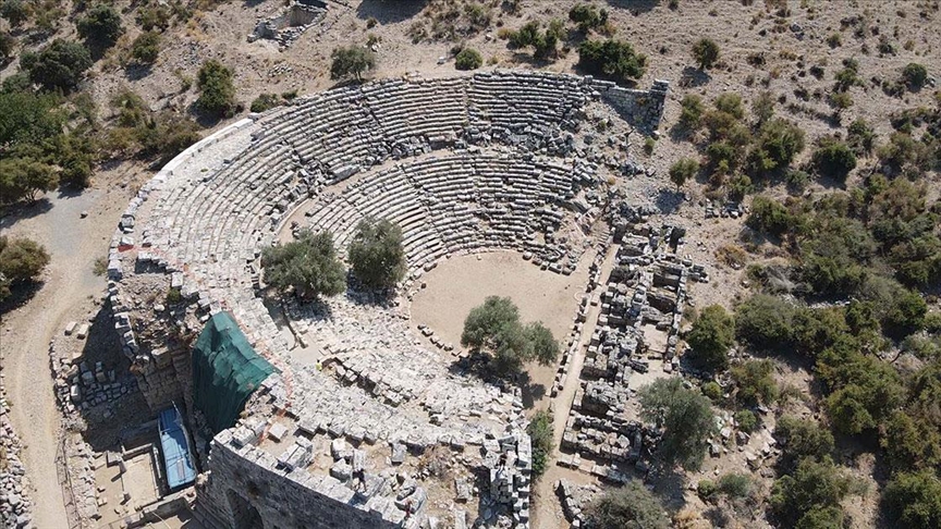 Remains of cistern, health system unearthed in Türkiye’s ancient city of Kaunos