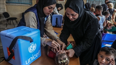 Nearly 443,000 Gaza children get 1st dose of polio vaccination