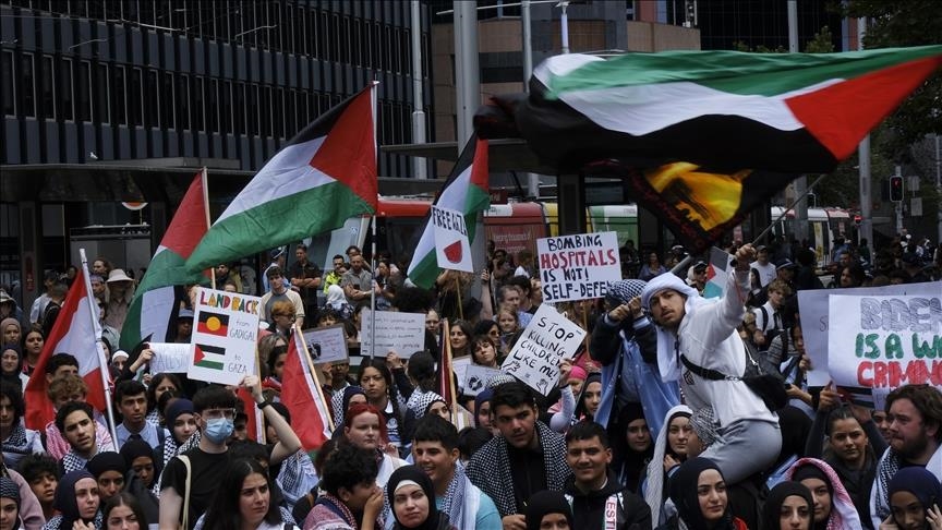 Pro-Palestinian anti-war activists hold protests to disrupt defense expo in Australia