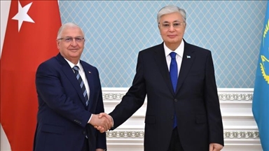 Kazakh president receives Türkiye's defense minister in Astana